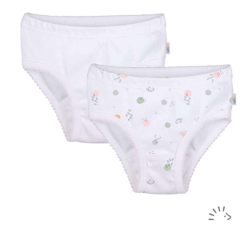 Iobio Popolini set da 2 Slip bimba écru e uccellini