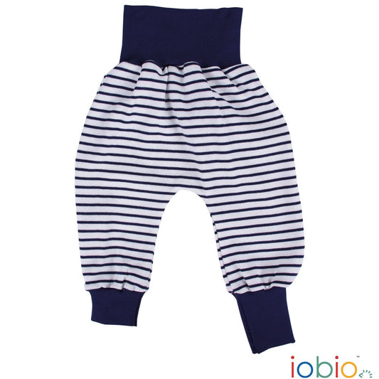 crawlers panta yoga righe blu bianco cotone bio