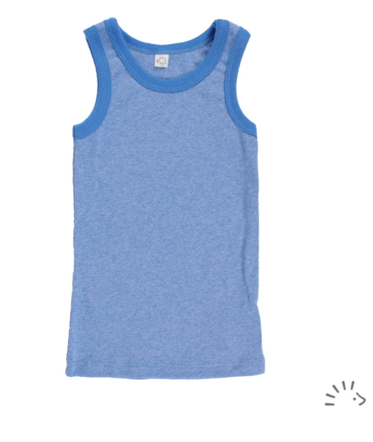 Iobio Popolini Canottiera bimbi azzurro mèlange