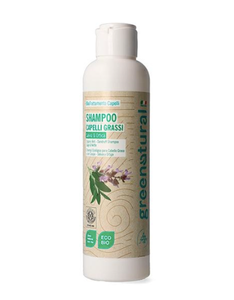 Shampoo CAPELLI GRASSI E CON FORFORA SALVIA & ORTICA -ecobio- 250ml