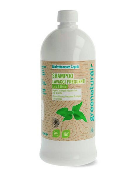 Shampoo LAVAGGI FREQUENTI LINO & ORTICA - ecobio - 1 Litro