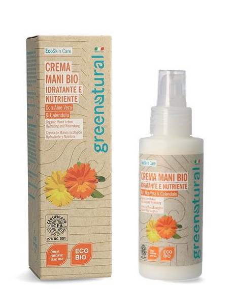 CREMA MANI BIO IDRATANTE E NUTRIENTE - Aloe Vera & Calendula - 100ml