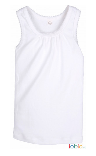 Iobio Popolini Canottiera bimba ecrù