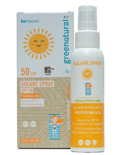 Spray solare SPF 50 per pelli sensibili 100ml