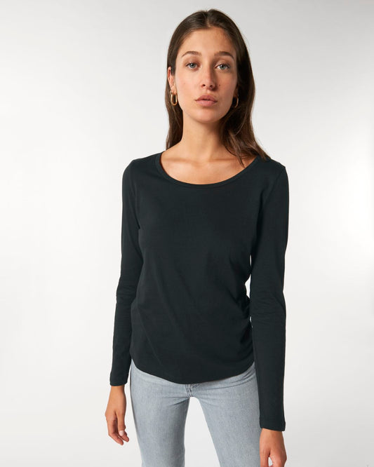 Maglia manica lunga cotone bio nera